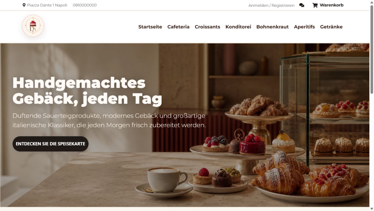Web app mobile Dolce Atelier dentro uno smartphone